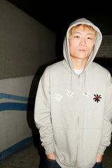 Daisies Zip Up Hoodie (Grey) Daisies Zip Up Hoodie (Grey)