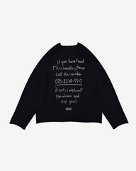 Kill You Cashmere Sweater (Black) Kill You Cashmere Sweater (Black)