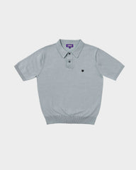 Symbol Logo Knit Polo (Dusty Blue) Symbol Logo Knit Polo (Dusty Blue)