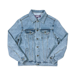 Short Logo Denim Jacket (Light Indigo)