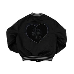 Heart TGL Quilted Stadium Jacket (Black)