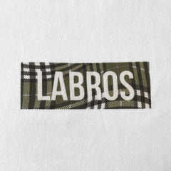 Wavy Plaid Box Logo Tee (White)