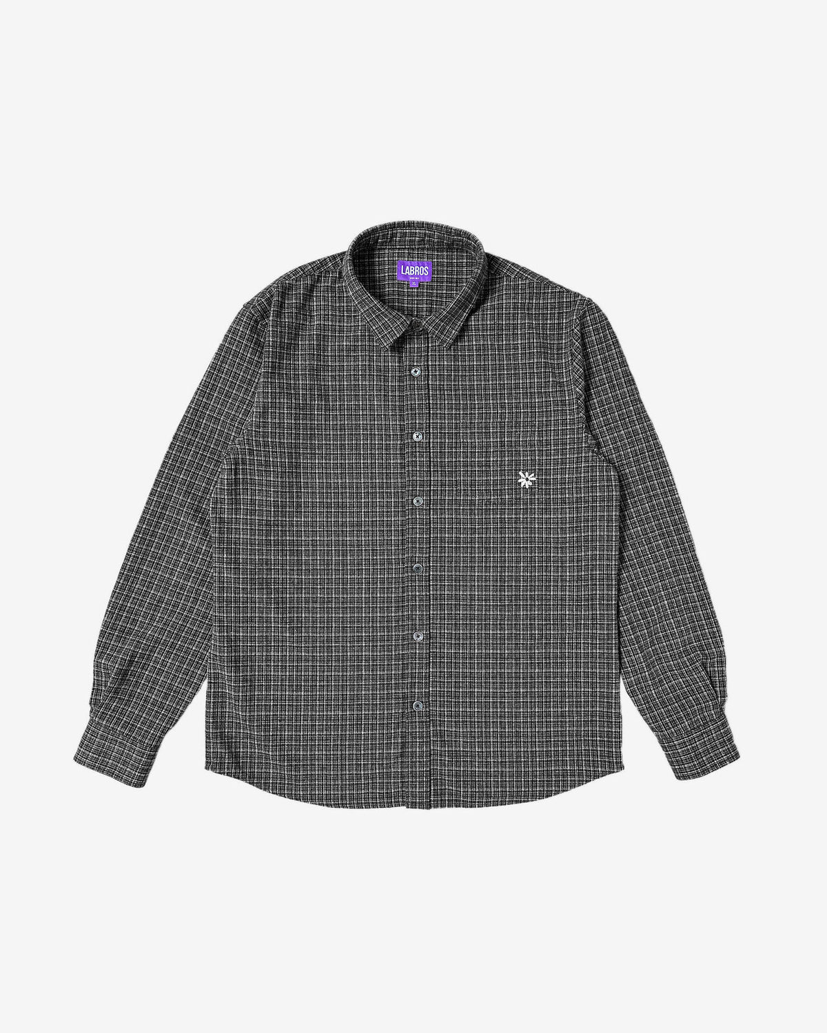 Symbol Logo Plaid Button Shirt (Black)