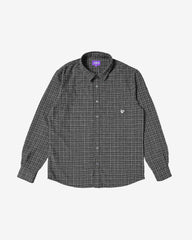 Symbol Logo Plaid Button Shirt (Black)