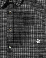 Symbol Logo Plaid Button Shirt (Black)