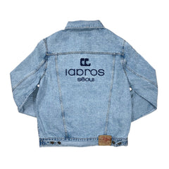 Short Logo Denim Jacket (Light Indigo)