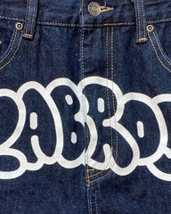 Bubble Arc Logo Selvedge Baggy Jeans (Dark Indigo)