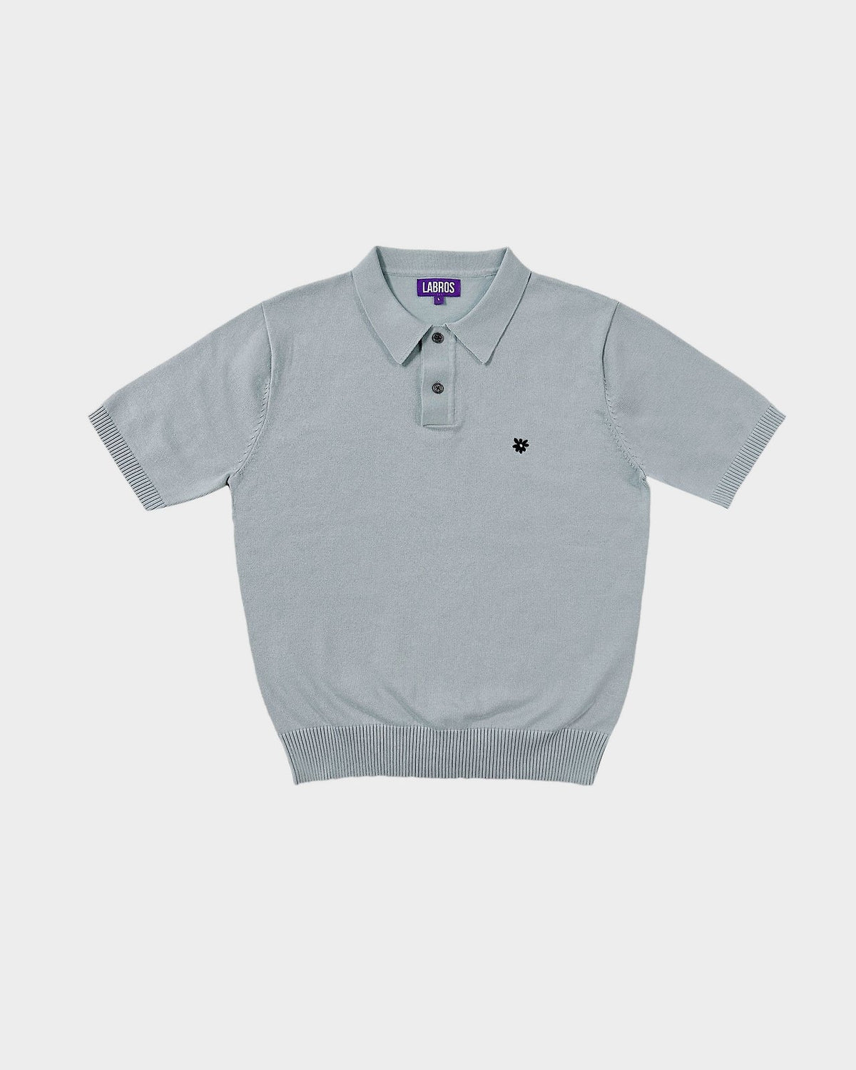 Symbol Logo Knit Polo (Dusty Blue)